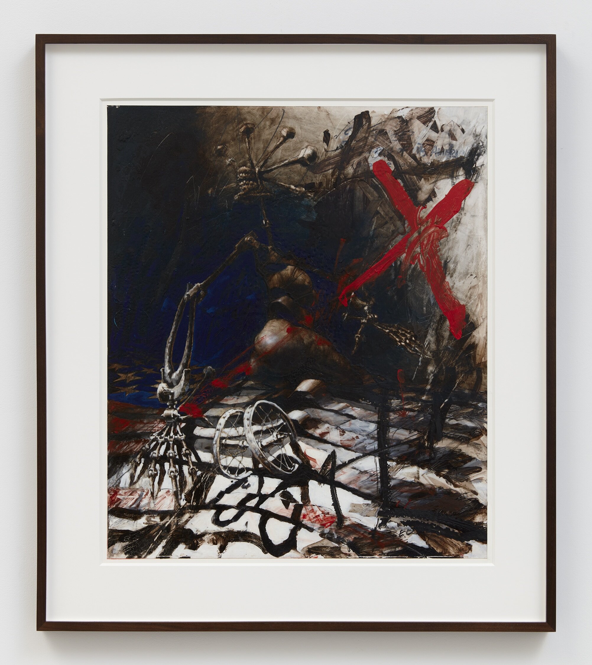 Ed Bereal, <i>Miss America</i>, 1993. Oil on paper 24 x 20 1/2 in (61 x 52.1 cm)